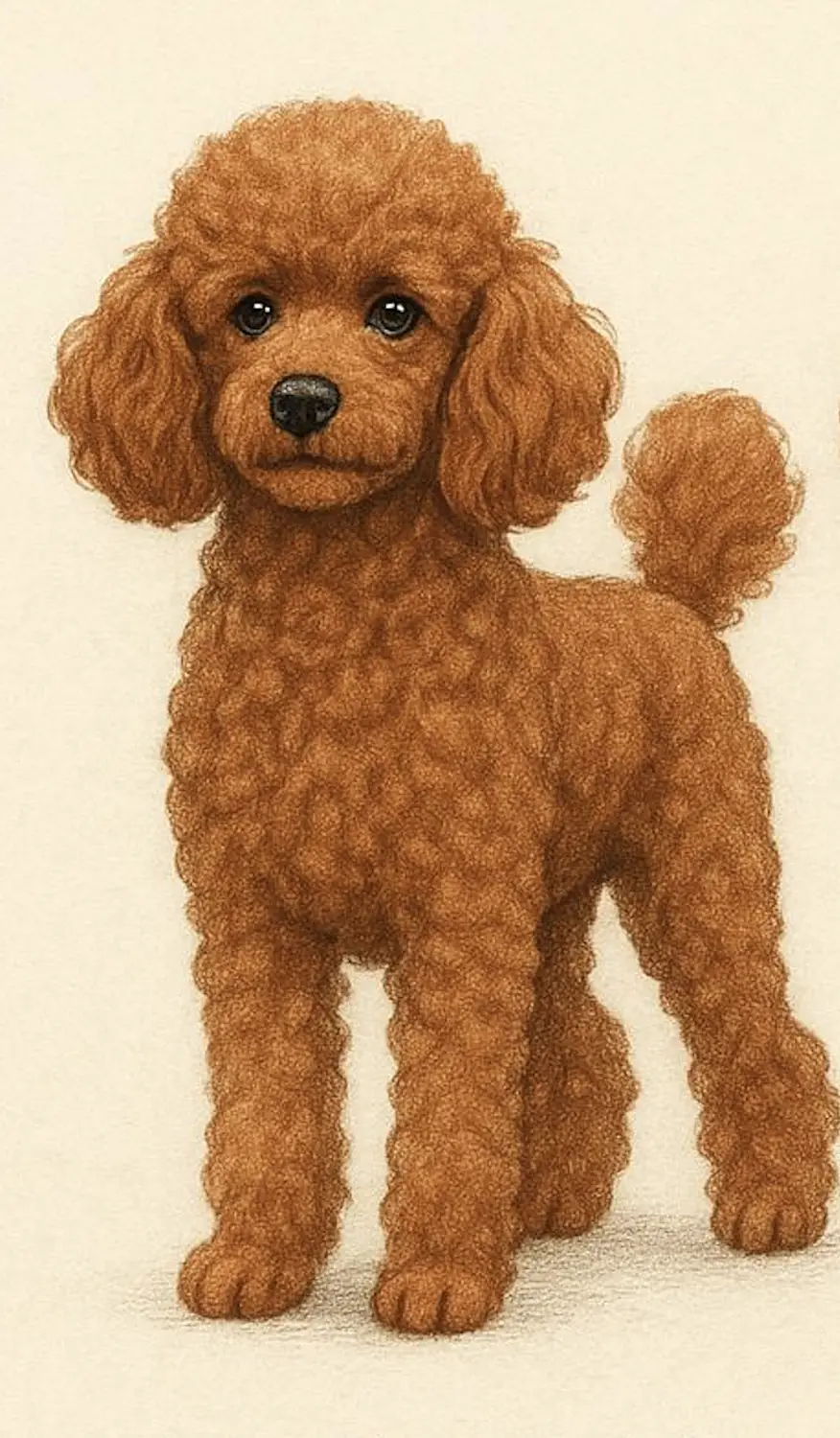 Pudel-of-gold-kennel, Rot mit und ohne weißen Abzeichen