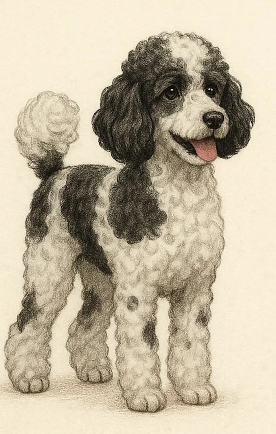 Pudel-of-gold-kennel, Schwarz-Weiß