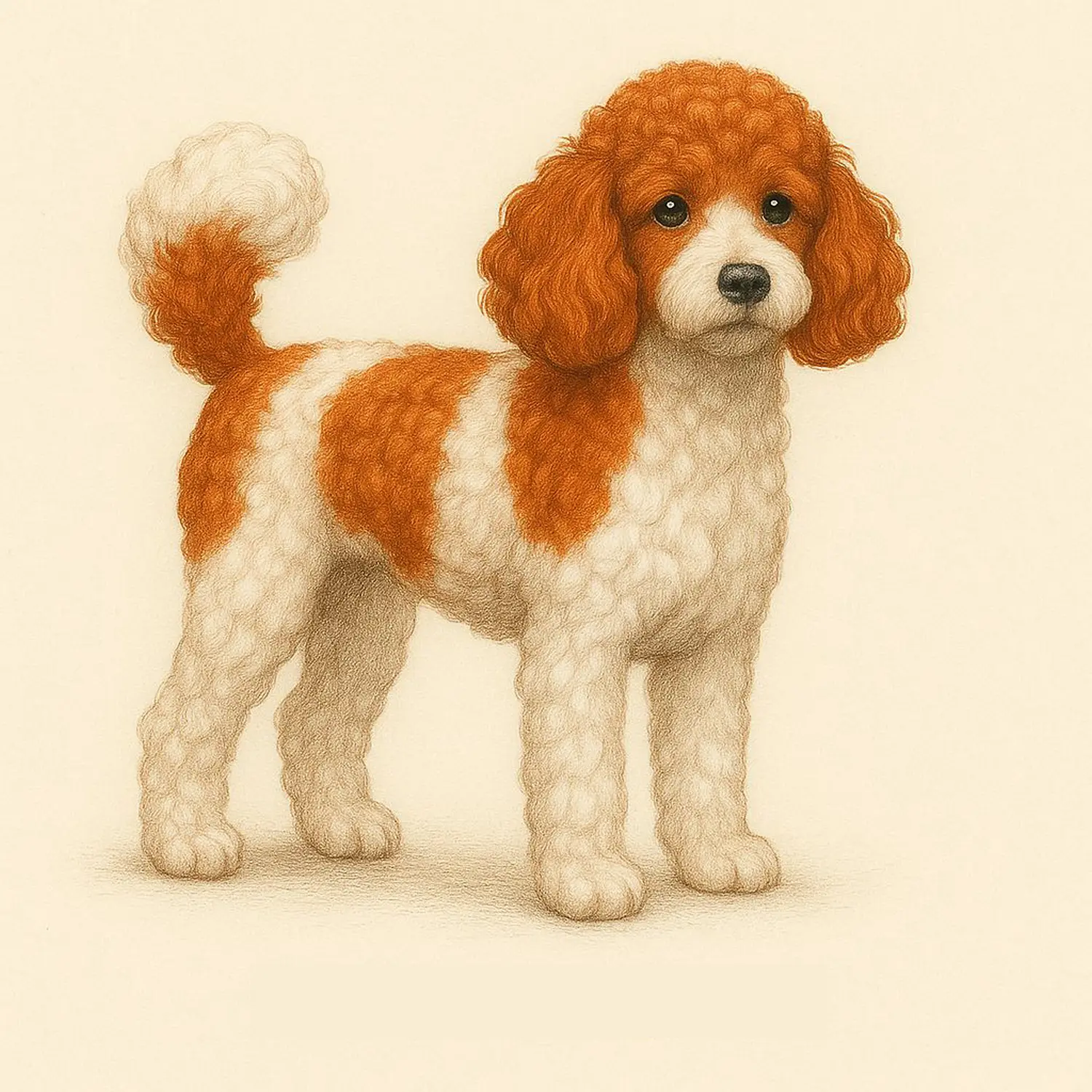 Pudel-of-gold-kennel, Falb-Weiß